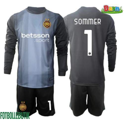 Inter Milan Yann Sommer #1 Målvakt Hemmaställ Barn 2025-26 Långärmad (+ Korta byxor)